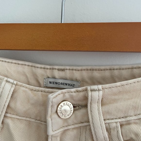 WeWoreWhat The Icon Jean in Camp Cream White, Size 26 - Picture 2 of 6